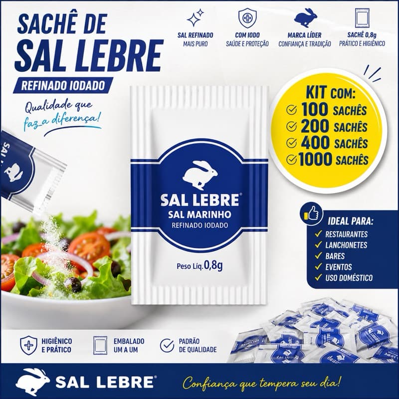 Sal Lebre Sachê 0,8g | 100 200 400 1000