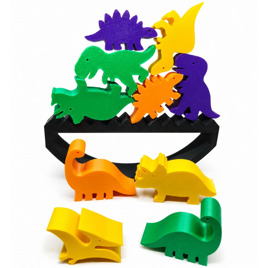 Dinossauro Infantil Brinquedo Brinquedo de coordenação motora Educativo Montessori Desafio de Equilíbrio