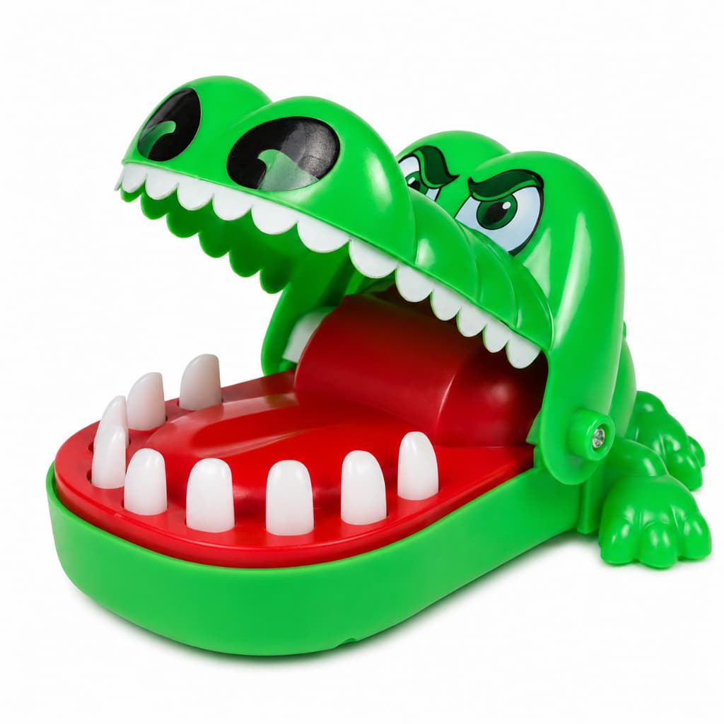 Jogo Crocodilo Morde Dedo - Brinquedo Interativo Divertido para Crianças e Família, Jogo de Tabuleiro Infantil