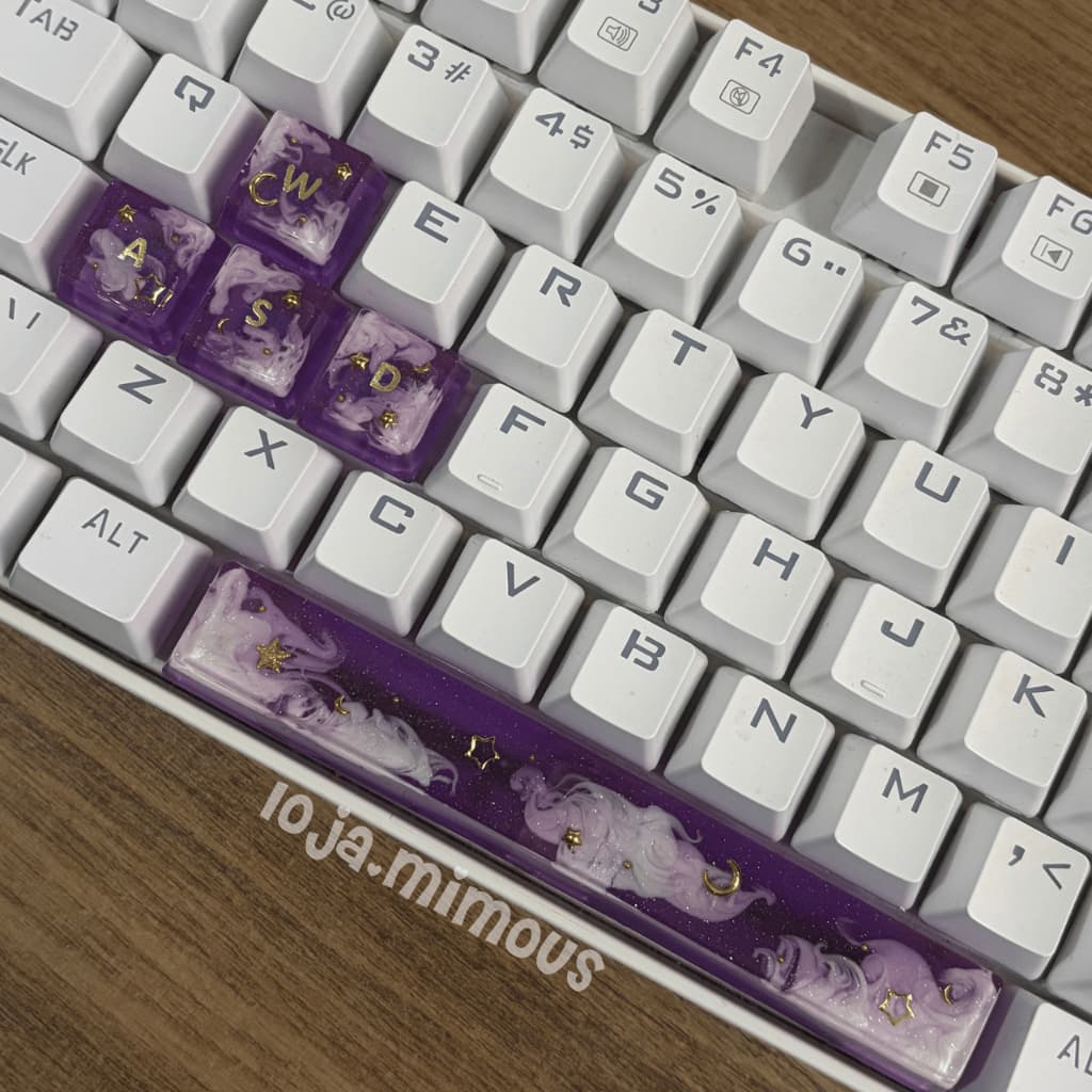 Kit Lunaris -  WASD ou QWER / Espaço -  Keycap fofa personalizada para teclado mecânico