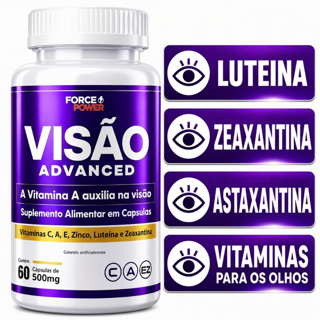 LUTEÍNA ZEAXANTINA ASTAXANTINA Original 60 Cápsulas 500 mg  - POTE PARA 30 DIAS USO