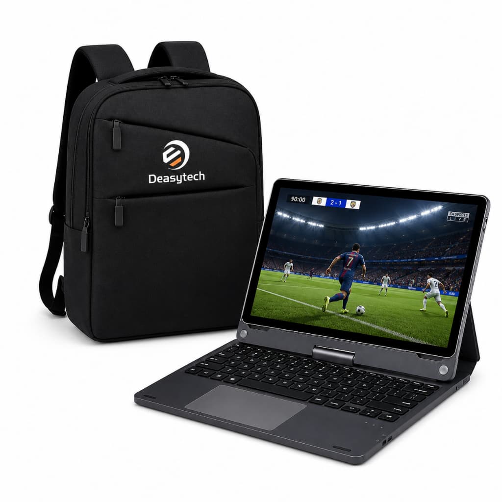 Tablet Android 256gb Memória 12gb Ram 4G Wi-fi W11 Capa Giratória 360 11' Polegadas Full HD + Mochila