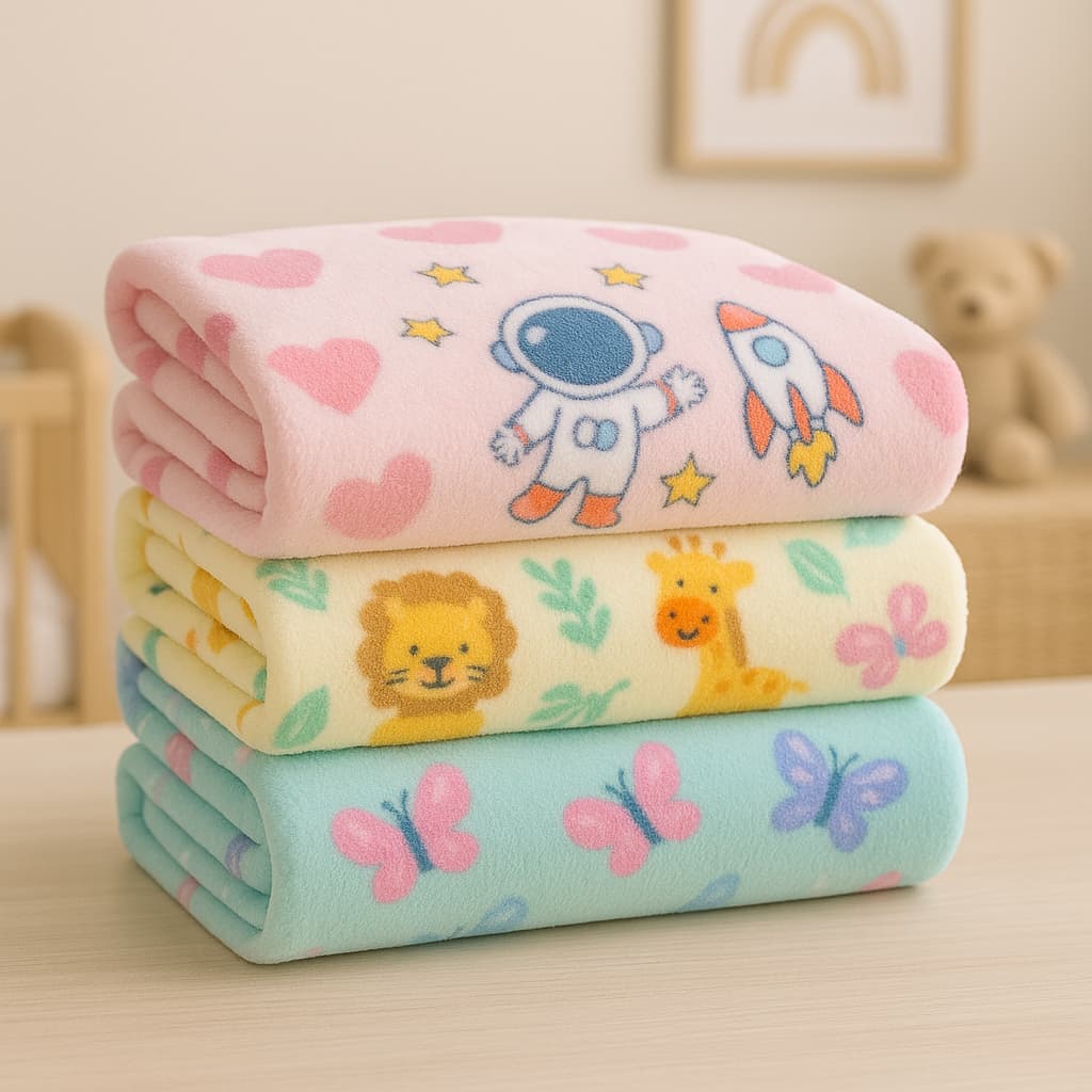 KIT 2 UND MANTA INFANTIL BEBE COBERTOR SOFT ANTIALERGICO MENINO MENINA