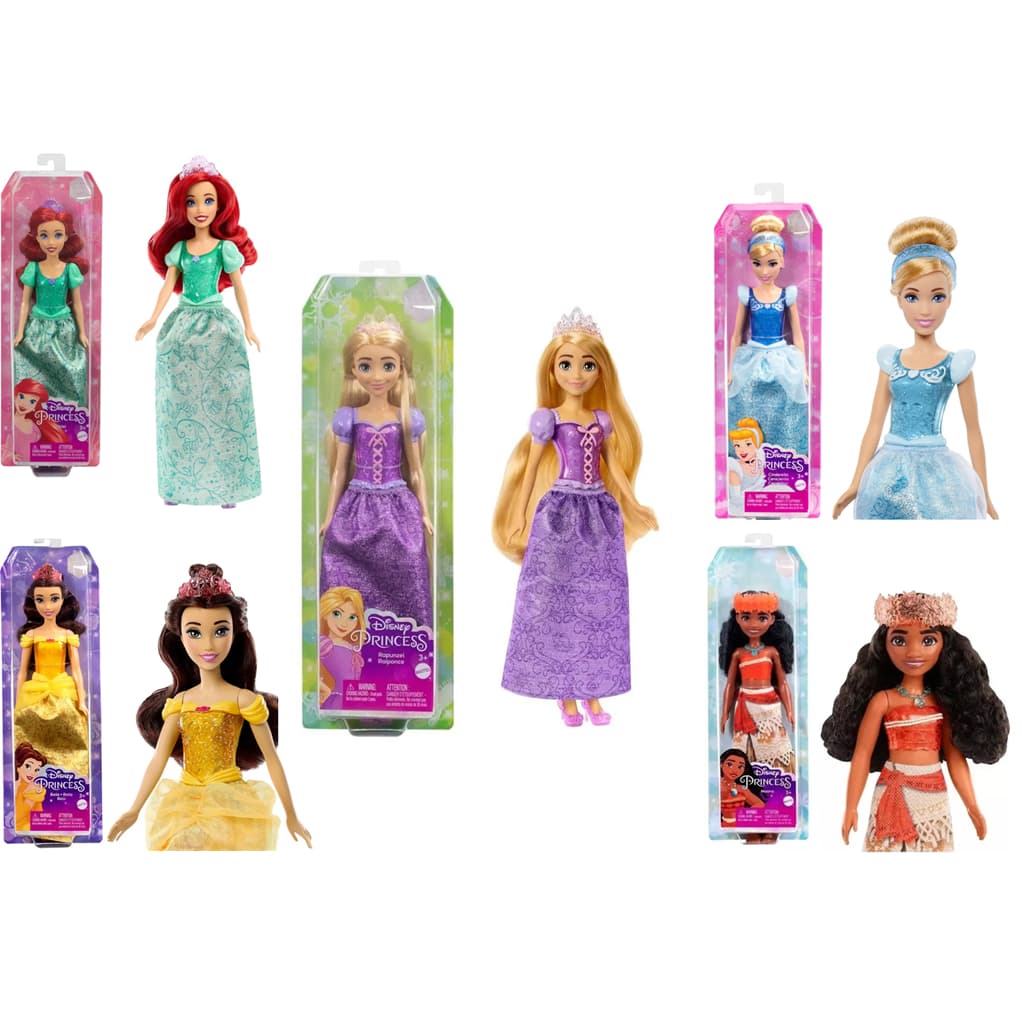 Bonecas Princesas Disney - Articuladas 30cm - Original Mattel - Bela Rapunzel Ariel Cinderela Moana