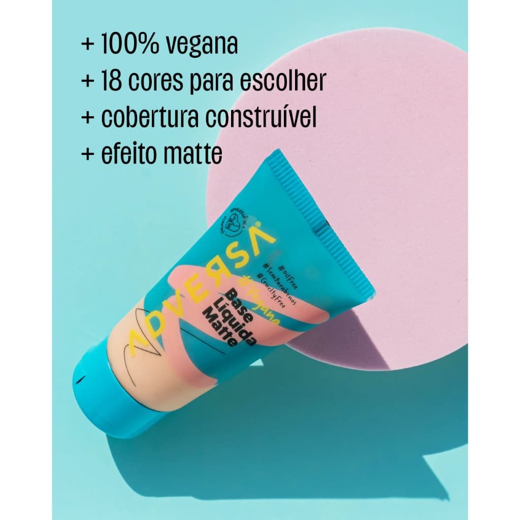 Base Líquida Matte Vegana Adversa 25g