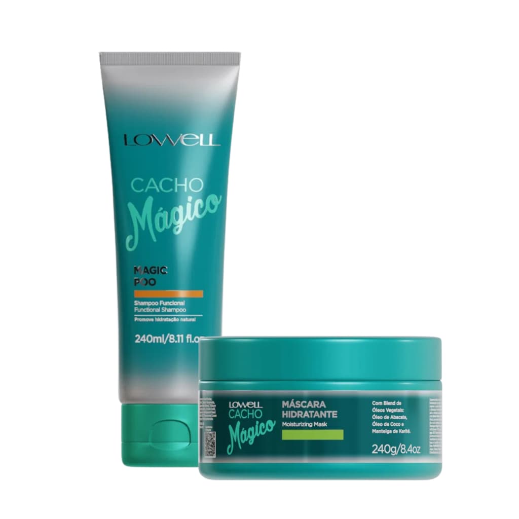 Kit Capilar Lowell Cacho Mágico Shampoo + Máscara Hidratante