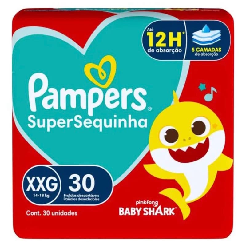 Fralda Pampers Supersec Tamanho XXG 30 Unidades