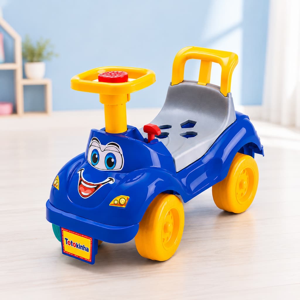 Carrinho de Passeio Totokinha ClássicaTriciclo Andador Azul Totoka Menino - Cardoso
