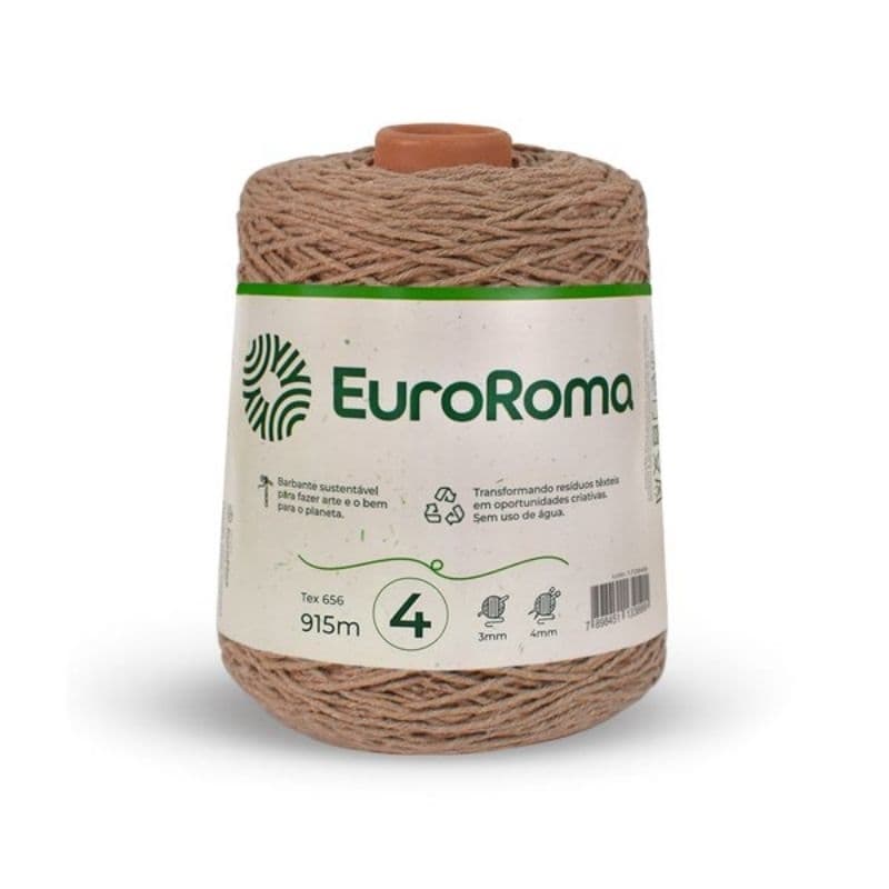 Barbante EuroRoma n°4 - 600g Fo Para Tapete de Croche  Barbante Sustentável