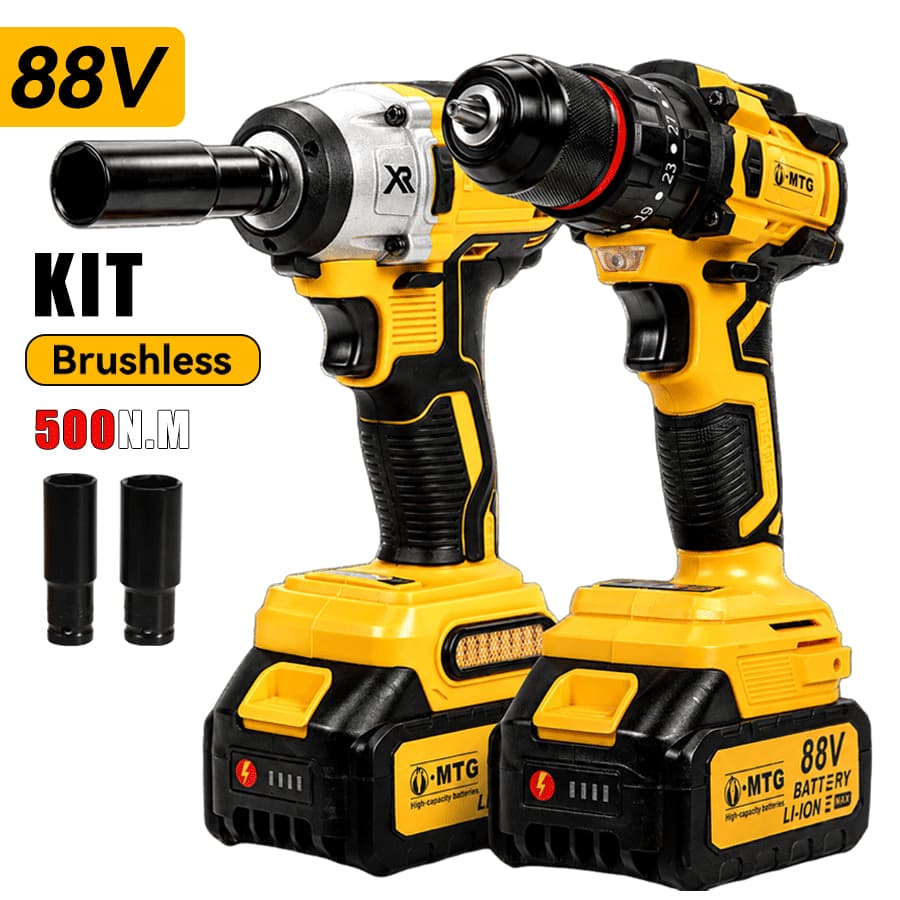 Furadeira e Parafusadeira Elétrica 48V Bateria Extra 20+3 Torque LED Variável Reversível