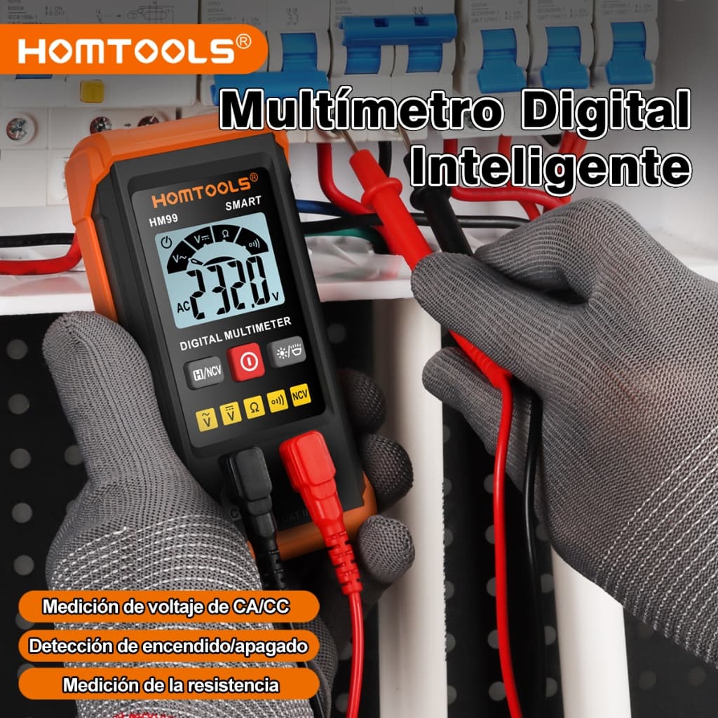 HOMTOOLS🔥HM99 Multímetro Digital Multimeter 600V AC/DC 4000 Conta Inteligente Antiqueimadura De Alta/Detecção De Tensão