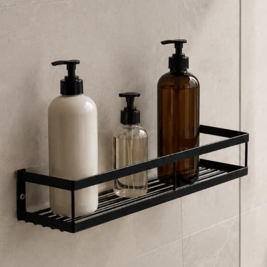 Suporte Banheiro Porta Shampoo Organizador Box Parede Aço Carbono Prateleira