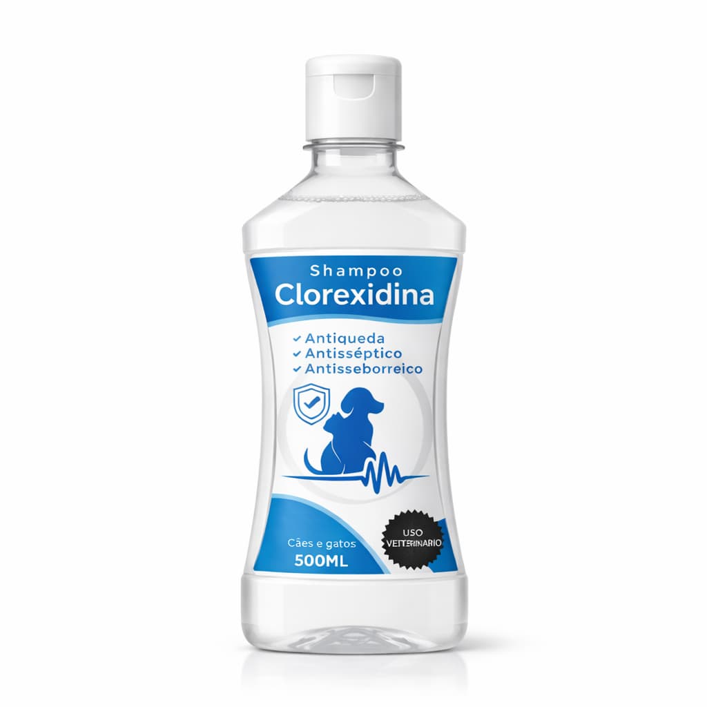 Shampoo Clorexidina Pet Side 500ml: Antisséptico e Antisseborreico para Cães e Gatos