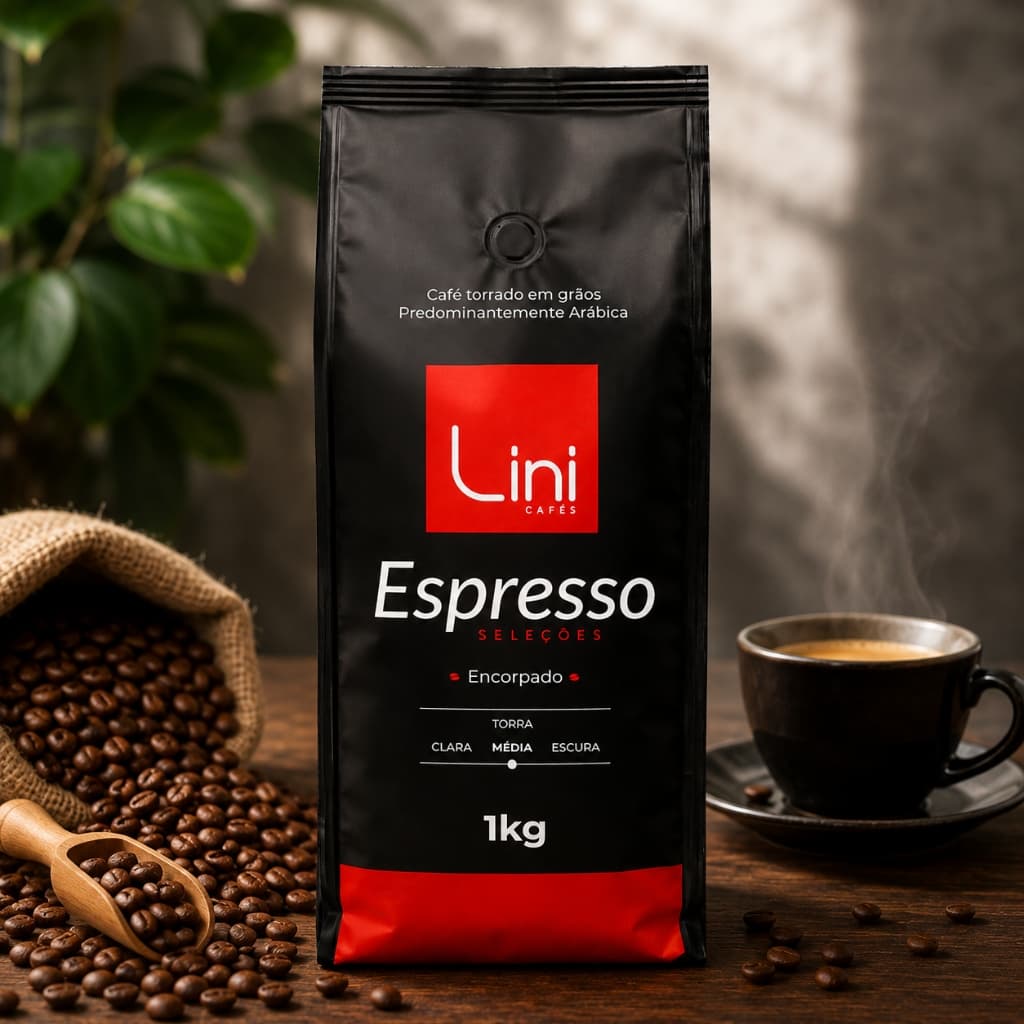 Café em Grãos 1kg Lini Espresso Seleções Encorpado Arábica
