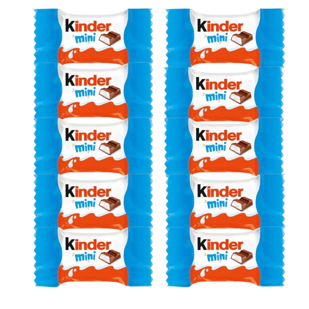 Kit 10x10g Kinder Mini Ao Leite Importado