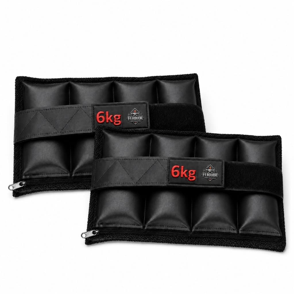 Kit 2 Caneiras 6Kg (Par) Ajustáveis C/ Zíper Musculação Academia Treino Peso Fitness Exercícios Ferduor Físicos Esporte