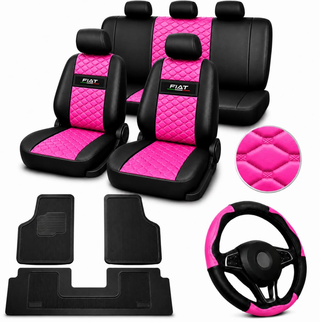 kit capa de banco de couro +Jogo De Tapete Automotivo Palio El 96/97/98/99/2000 + capa de volante