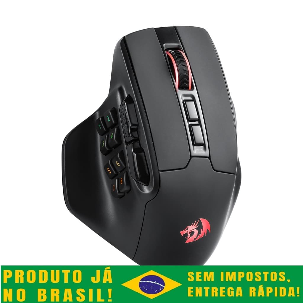 Mouse Gamer Sem Fio Redragon M811-PRO Aatrox RGB 26.000 DPI 15 Botões Macro