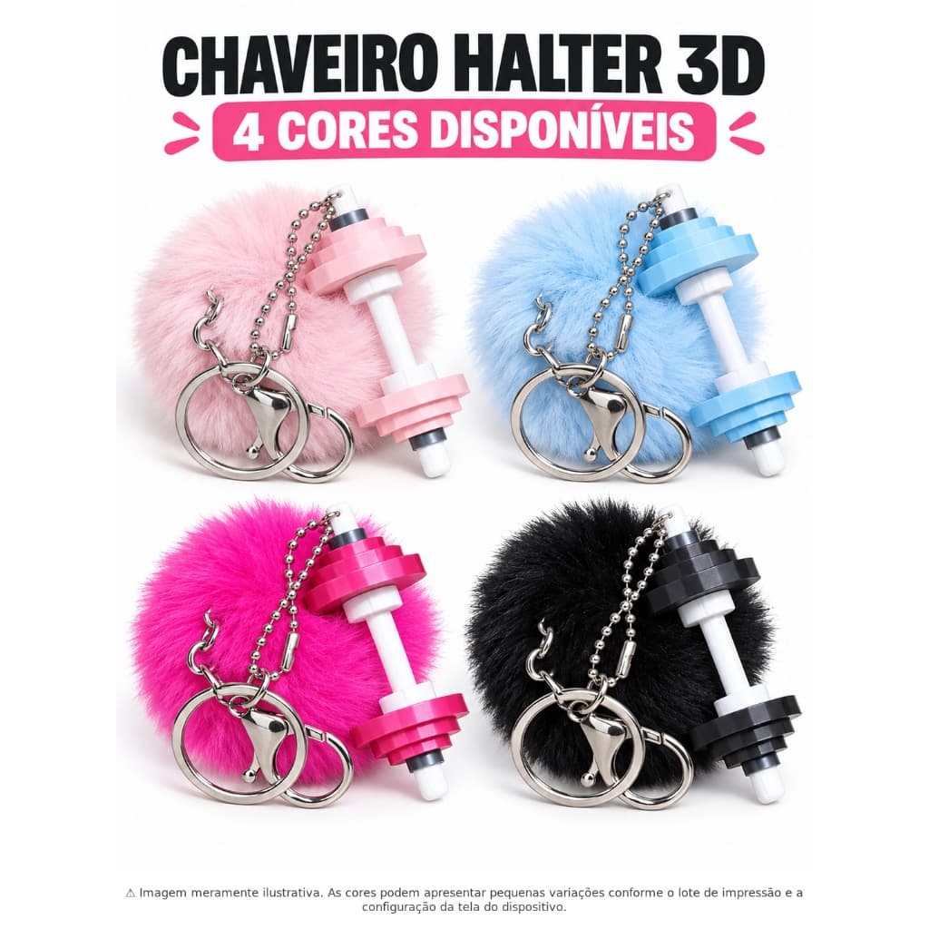 Kit Mini Halteres 3D Chaveiro Brinde para Personal Trainer e Academia