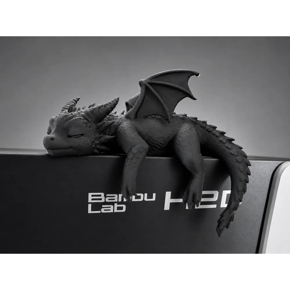 Dragao Dormindo Borda Monitor Prateleira Estante Enfeite Geek Setup Gamer Impressao 3D 10cm