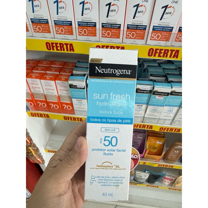 Protetor Solar Facial Neutrogena Sun Fresh Hydro Boost FPS 70
