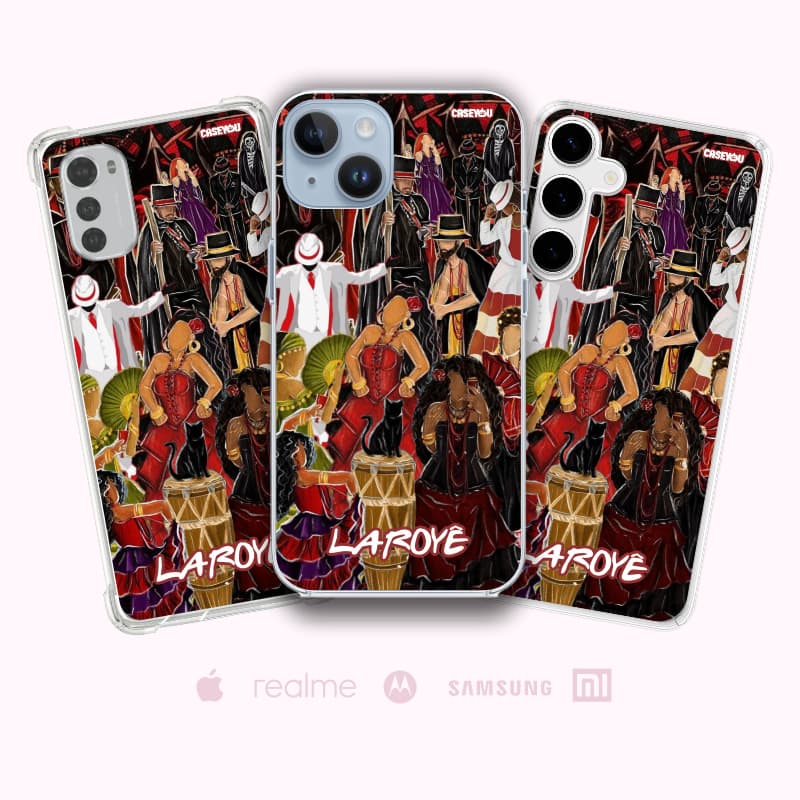 Capa Capinha Celular Laroyê Exu Pombagira Umbanda Candomblé Axé Fé Proteção Espiritual Entidades Estampa Religiosa
