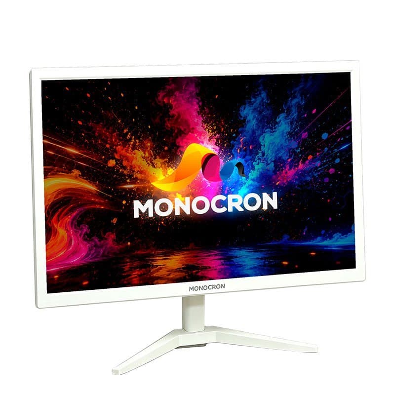 Monitor Branco 19" Polegadas Gamer 75Hz 1000:1 6-bits Painel TN Segunda Tela Compacto Jogar Premium