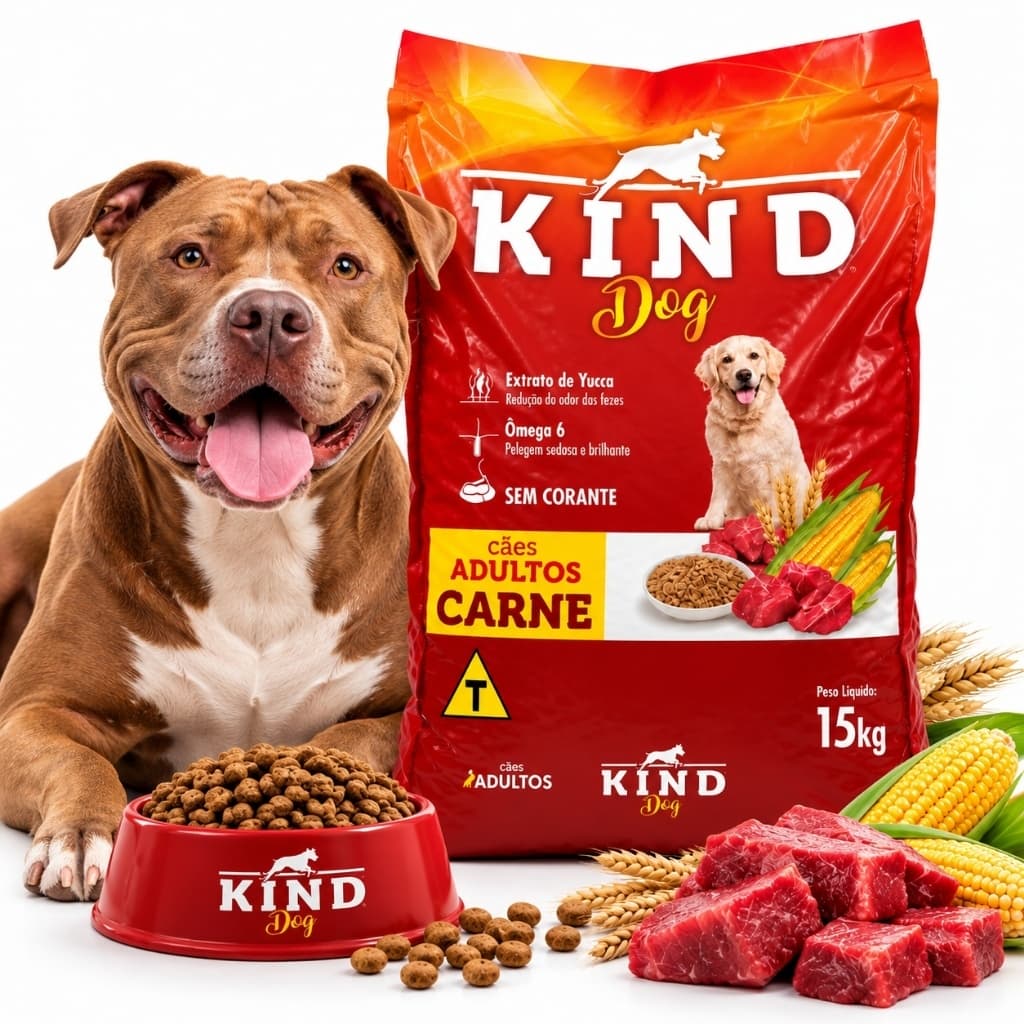 Ração Cachorro 15KG KIND Premium Adulto Envio Rápido