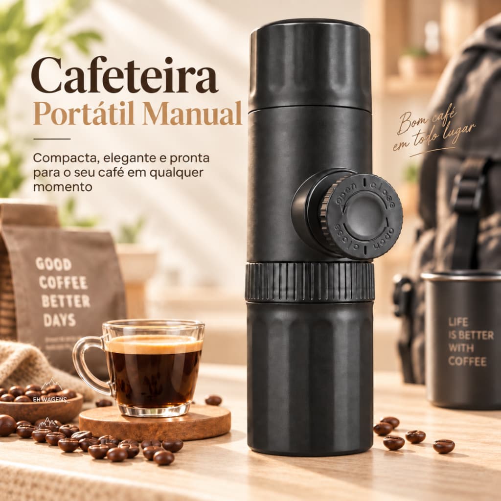 Cafeteira Manual Portátil Máquina de Café Expresso Para Café Moído Uso Externo Viagem Camping Caminhada