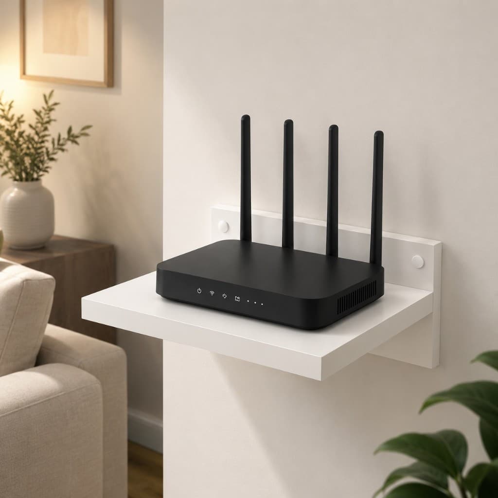 Suporte prateleira para modem roteador WiFi P/ parede