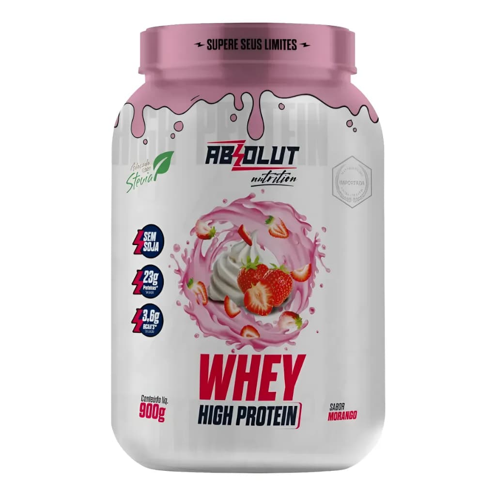 High Whey Protein 900g Morango / Chocolate - Absolut Nutrition