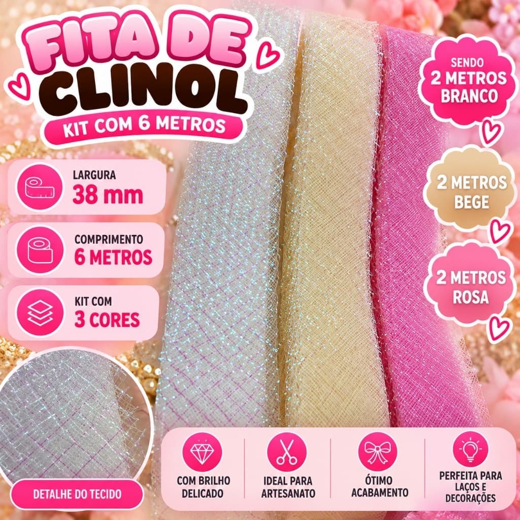 FITA DE CLINOL / KIT COM 6 METROS | 38 MM