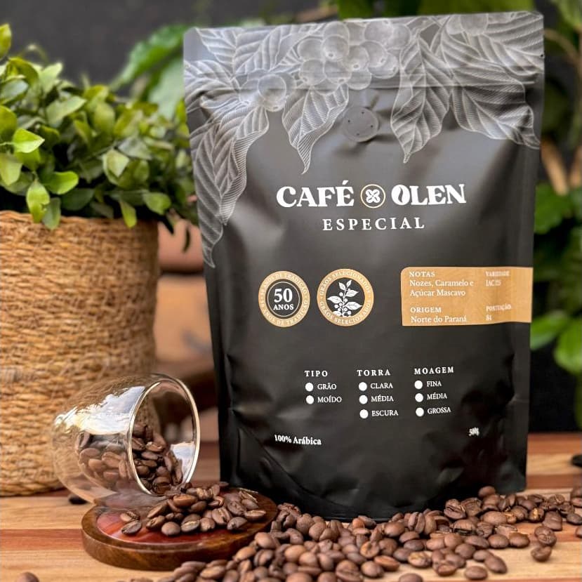 CAFÉ OLEN ESPECIAL EM GRÃOS – 100% Arábica | 500g