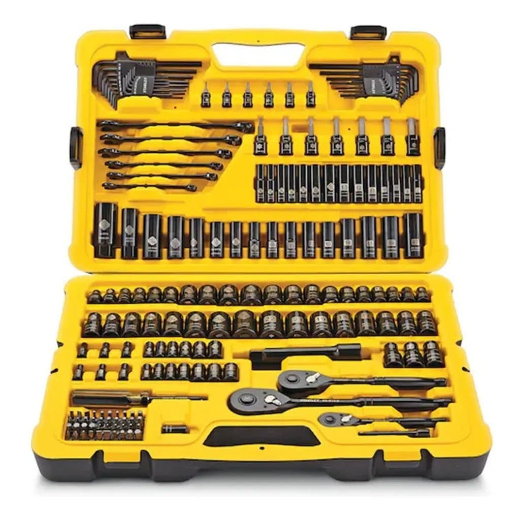Jogo de Ferramentas Stanley Mecânicas 183 Peças Kit Completo Profissional