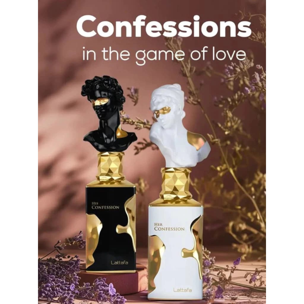 Perfume Árabe Lattafa Her/His Confession Eau De Parfum Feminino EDP 100ml importados