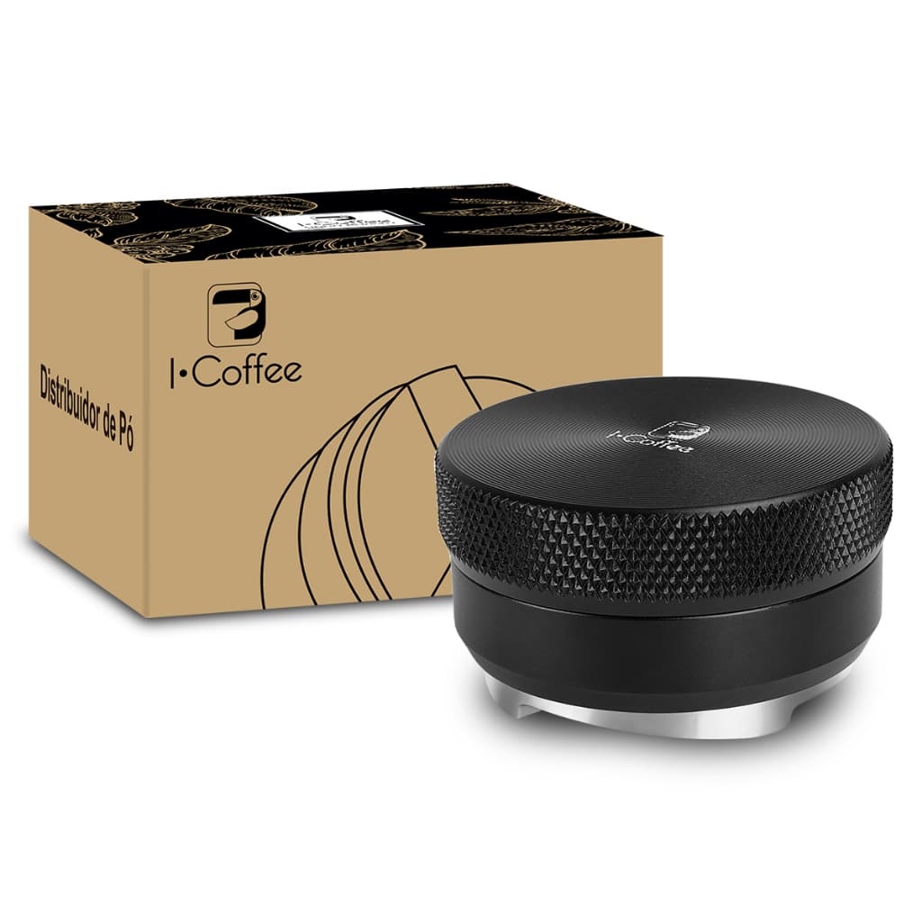 Distribuidor Pó de café Nivelador Expresso Pro Distribuição Tamper Giratório Ajustável 54mm/58mm