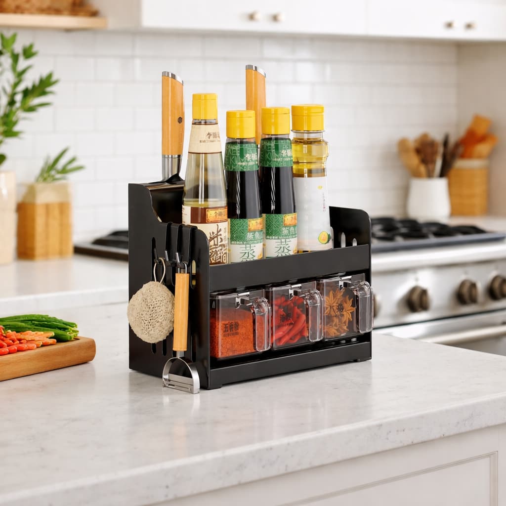 Organizador de Parede Multiuso para Temperos, Condimentos e Utensílios