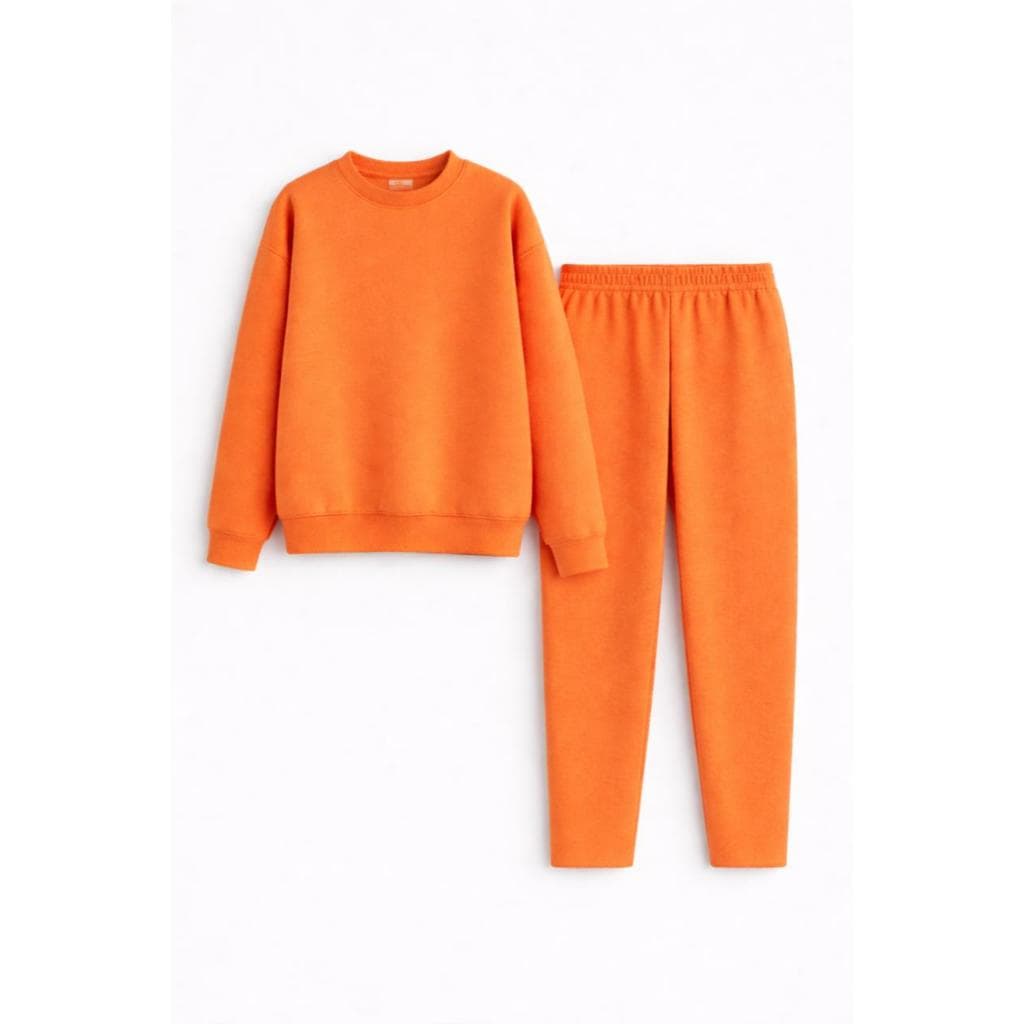 Conjunto de Moletom Penitenciário/Detento Laranja Liso