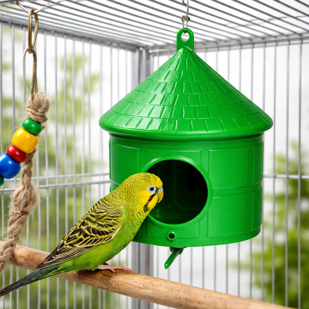 Casinha para Pássaros Ninho Suspenso Abrigo Aves CORES SORTIDAS Resistente
