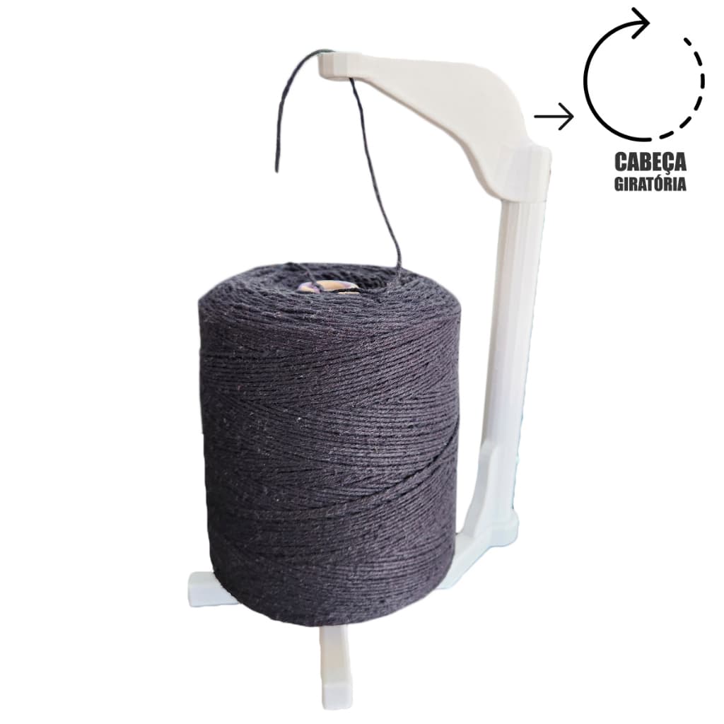 Suporte para Cone de Barbante Crochê com Giro 360° | Resistente | Fácil Montagem BARBANTES DO BRASIL