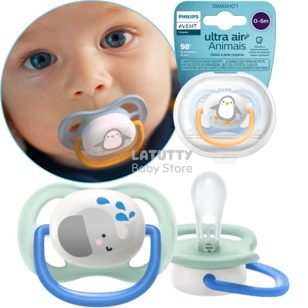 CHUPETA BEBÊ MENINO AVENT ULTRA AIR UNITÁRIA AZUL