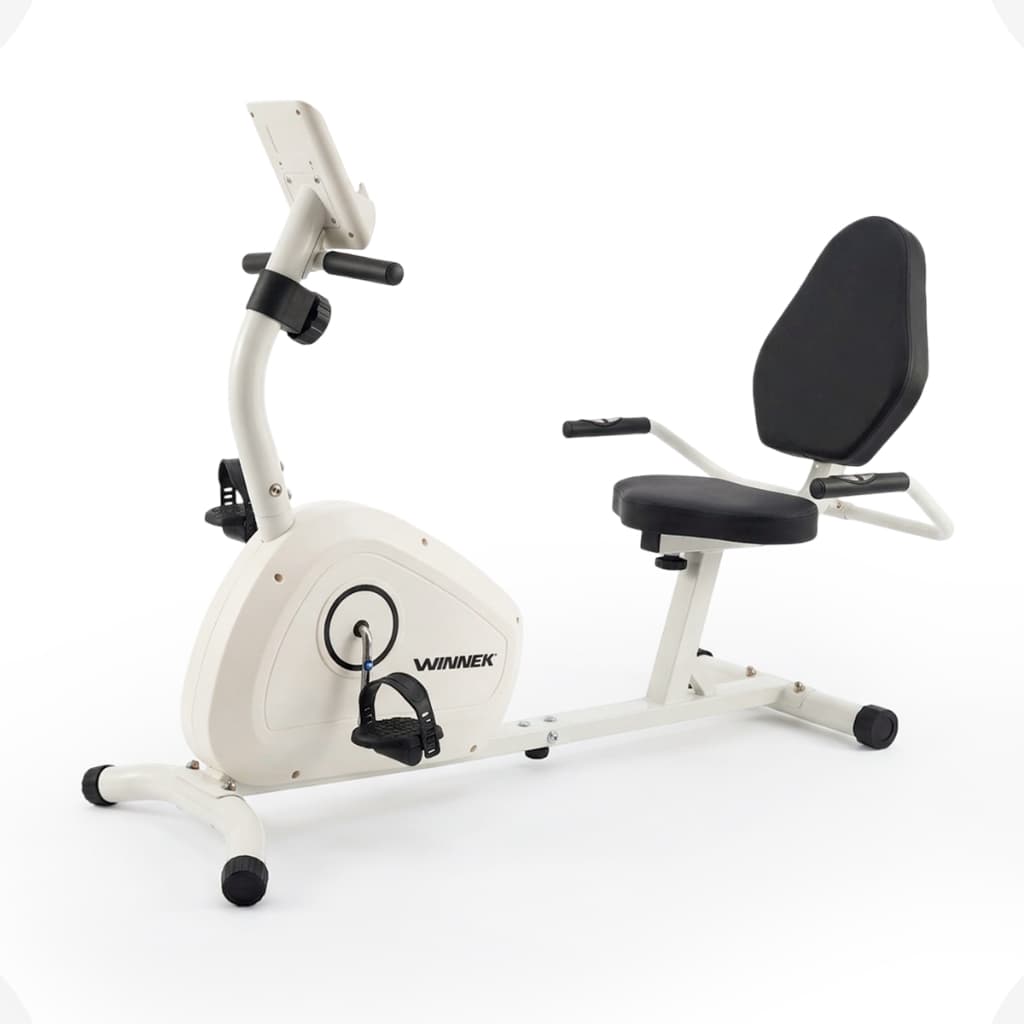 Bicicleta Ergométrica Horizontal Magnética Winnek Monitor Digital 8 Niveis de ajustes Sensor pulsaçao Pedal C/ Cinta Br