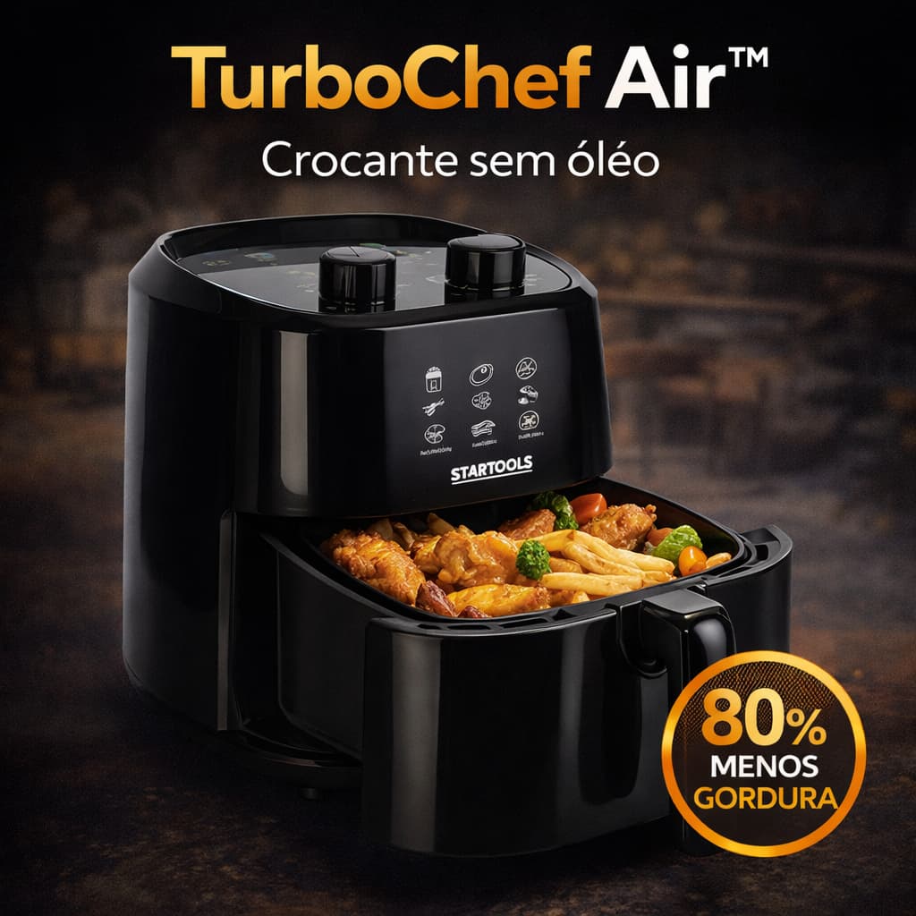 Fritadeira Sem Óleo Airfryer Elétrica 3 4 Litros 1200W 220V Saúde Praticidade Cozinha Rápida