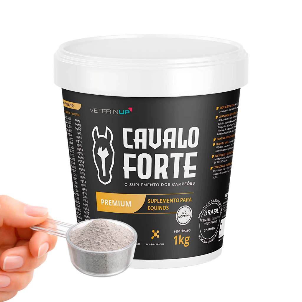 Cavalo Forte Premium 1kg - Suplemento p/ Engordar Aumentar Massa Muscular e Explosão Equina