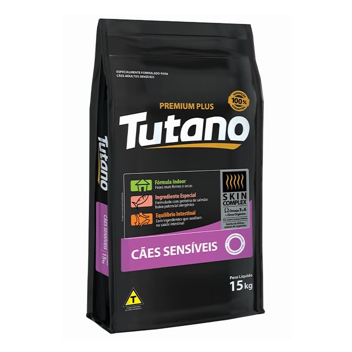 Ração Tutano para Cães Adultos Sensíveis Sabor Salmão 15kg