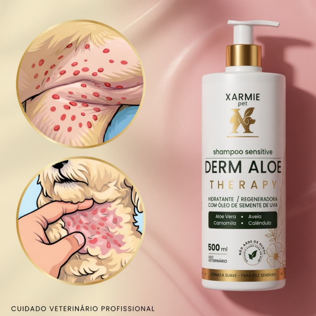 Tratamento Para Cachorro com Dermatites Shampoo 500ml