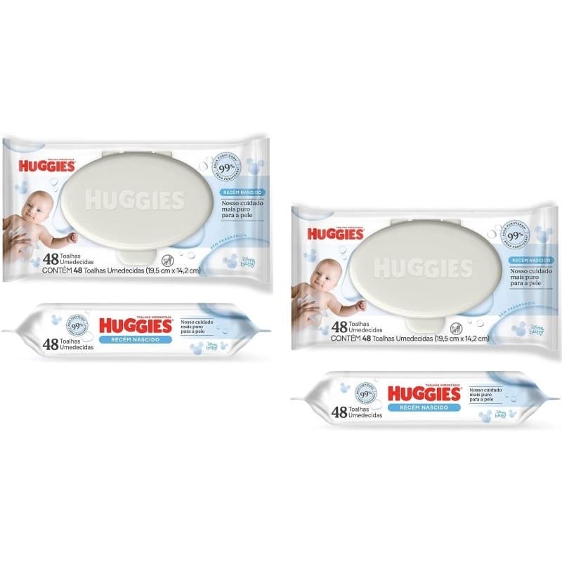 Lenço Umedecido Infantil Huggies Especial Recém Nascido Sem Fragrância 🥰❤️