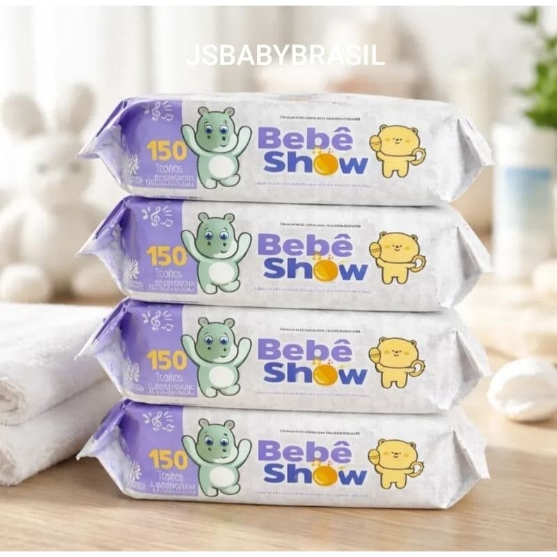 kit com 600 pacotes de 150 Unidades Lencinhos Bebe Toalha Umedecido ( 600 unidades)