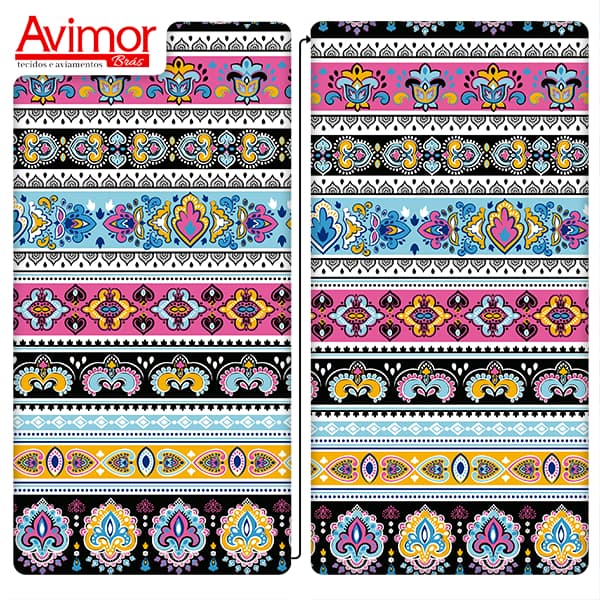 Tecido Tricoline Digital Barrados Arabesco Projetos 100% Algodão Pano Ateliê Patchwork Costura