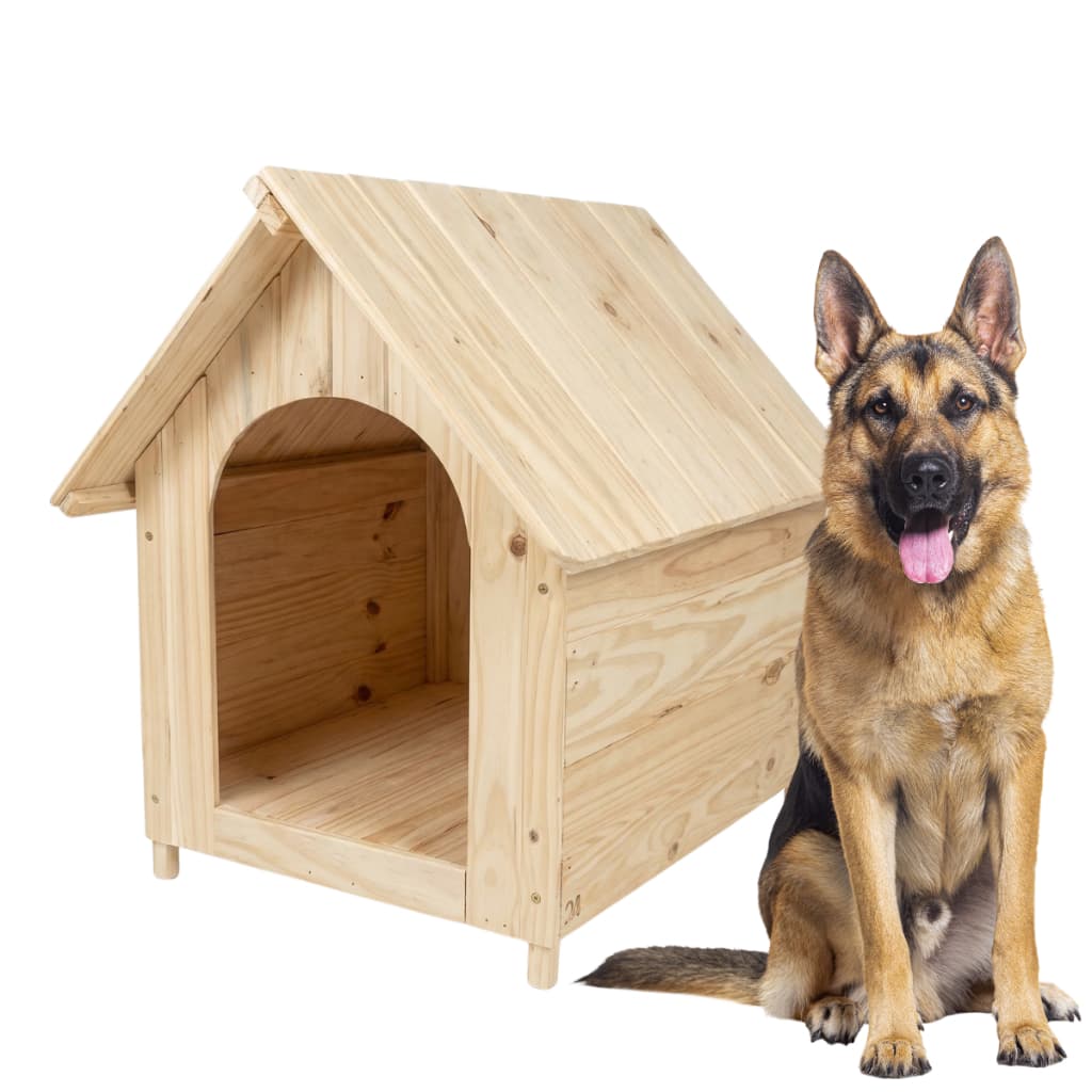Casinha Para Cachorro Casa N7 Gigante Cães Porte Grande Madeira Pinus Duas Águas Desmontável Pet